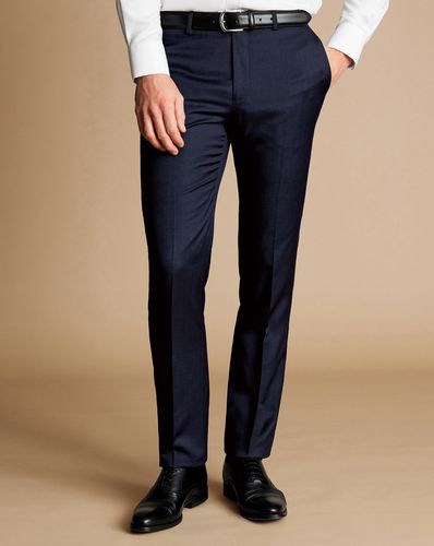 Men's Italian Luxury Suit Trousers - Dark Navy, 30/32 by - Charles Tyrwhitt - Modalova