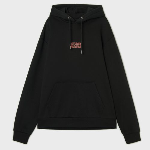 Sudadera negra con capucha y estampado Darth Vader Star Wars - Cropp - Modalova