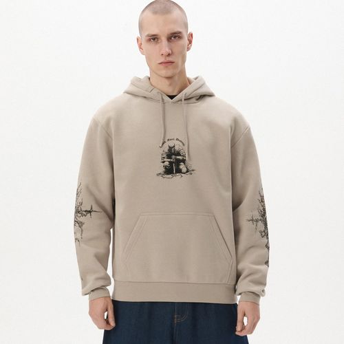 Sudadera con capucha y estampado - Cropp - Modalova