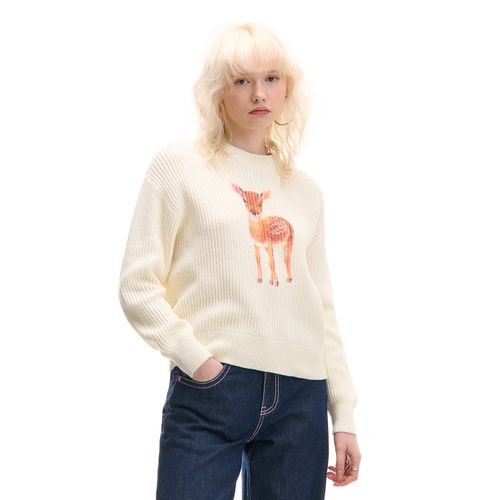Cropp - Jersey estampada - crema - Cropp - Modalova