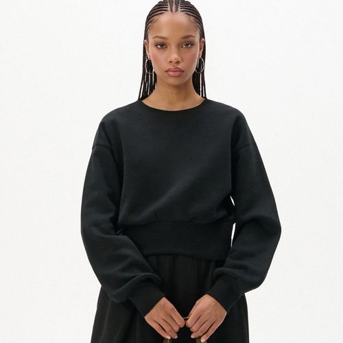 Cropp - Sudadera basic lisa - Negro - Cropp - Modalova