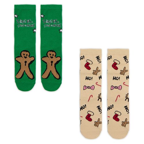 Pack de 2 pares de calcetines navideños - Cropp - Modalova