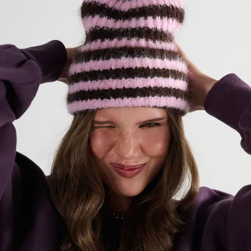 Cropp - Gorro a rayas - Marrón - Cropp - Modalova