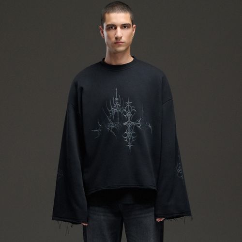 Cropp - Sudadera estampada - Negro - Cropp - Modalova