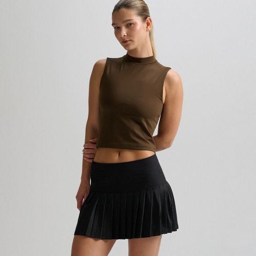 Top con cuello perkins - Cropp - Modalova