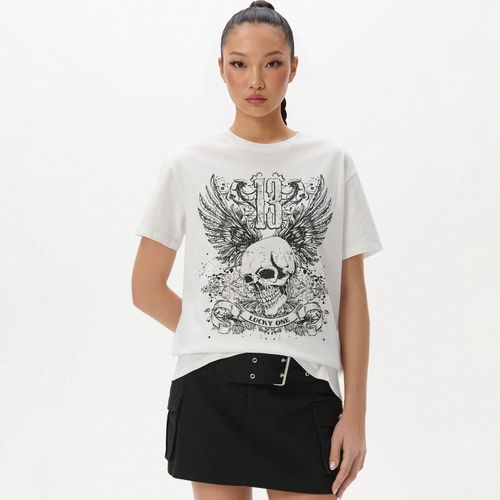 Camiseta oversize con estampado - Cropp - Modalova
