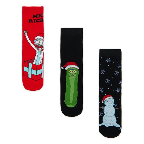 Pack de 3 pares de calcetines navideños Rick and Morty - Cropp - Modalova