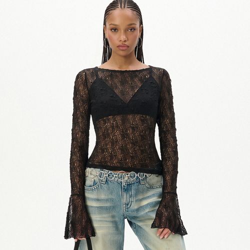 Cropp - Blusa de encaje - Negro - Cropp - Modalova