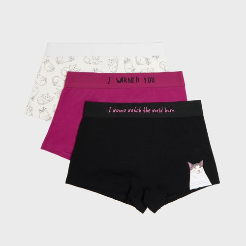 Pack de 3 bóxeres con estampado - Cropp - Modalova