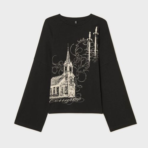 Cropp - Printed blouse - Negro - Cropp - Modalova