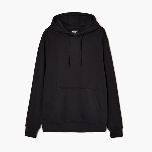 Sudadera negra con capucha - Cropp - Modalova