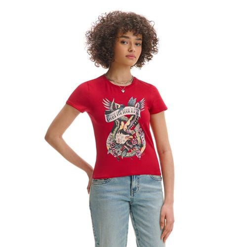 Cropp - Camiseta estampada - Rojo - Cropp - Modalova