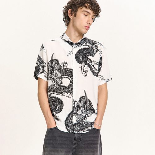Cropp - Camisa estampada - Blanco - Cropp - Modalova