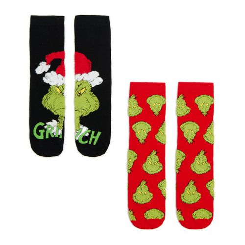 Confezione da 2 calzini natalizi Grinch - - Cropp - Modalova