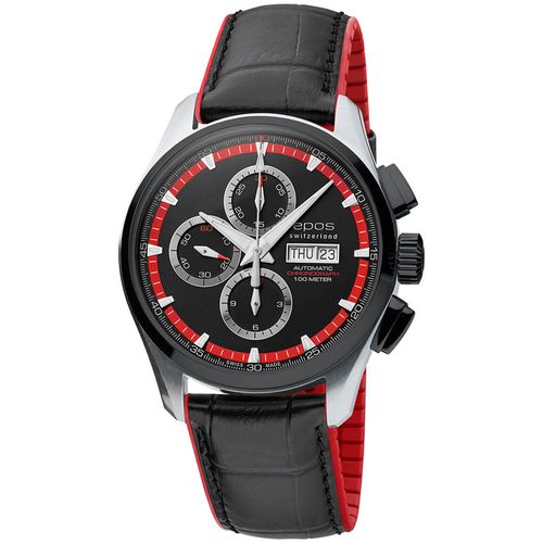 EPOS Sportive 3343 Sportive Chronograph Gents Leather Watch 3433.228.35.15.91 - Babla's Jewellers - Modalova