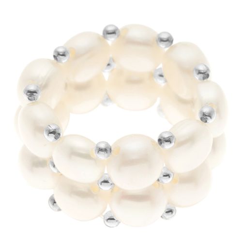 White Pearl Ring - Mitzuko - Modalova