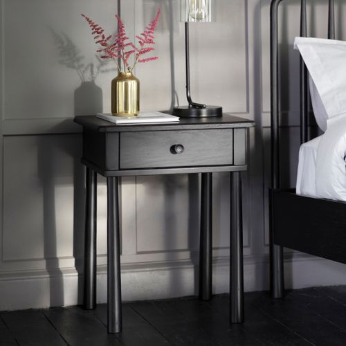 Portland Bedside Table Black - Gallery Living - Modalova