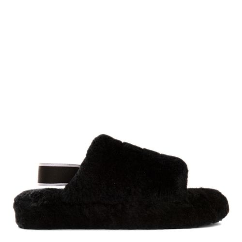 Black Sorrento Slipper Sandals - Aus Wooli - Modalova