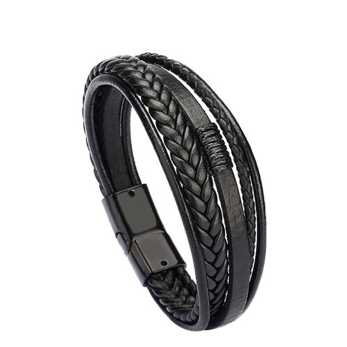 Plated Multi Leather Bracelet - Stephen Oliver - Modalova