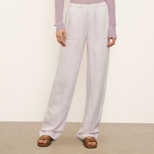 Off Wide Leg Linen Blend Trousers - Vince - Modalova