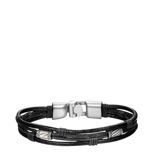 Black & Silver Rope Bracelet - Stephen Oliver - Modalova