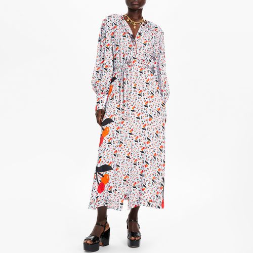 Blue Cherry Print Silk Blend Dress - Sonia Rykiel - Modalova