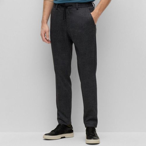 Grey Genius Cotton Blend Trousers - BOSS - Modalova