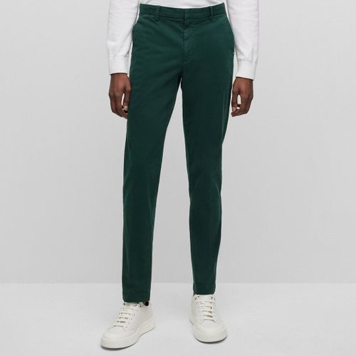 Green Kaito Tapered Stretch Chinos - BOSS - Modalova