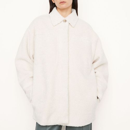 White Sherpa Shirt Jacket - Vince - Modalova