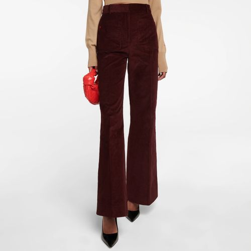 Burgundy Alina Cord Trouser - Victoria Beckham - Modalova