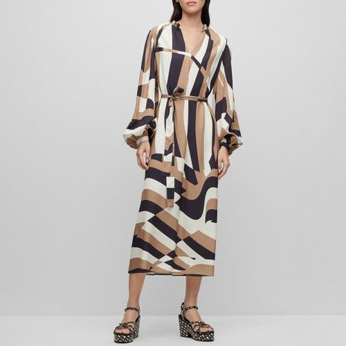 Multi Detola Printed Midi Dress - BOSS - Modalova