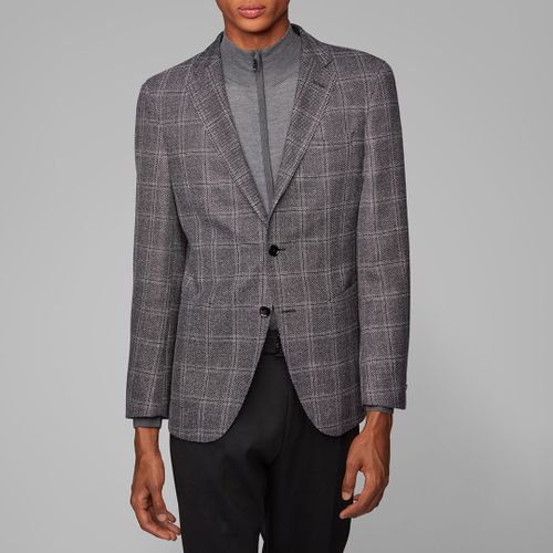 Grey T-Noam Check Jacket - BOSS - Modalova