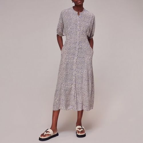 Lilac Dashed Leopard Midi Dress - WHISTLES - Modalova