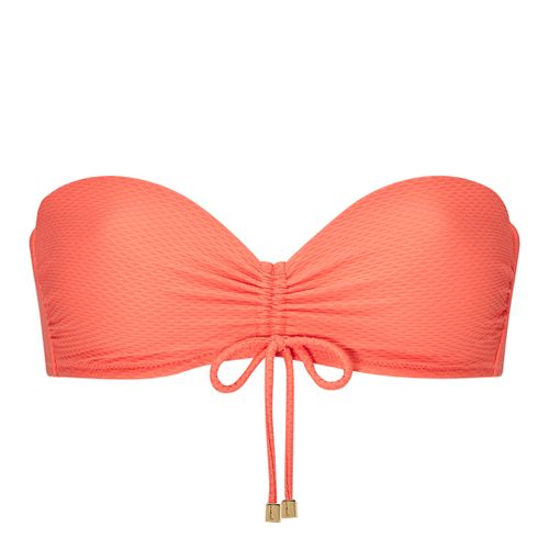 Coral Ruched Bandeau Bikini Top - Heidi Klein - Modalova