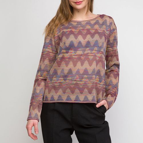 Purple Pattern Cotton Wool Blend Top - M Missoni - Modalova