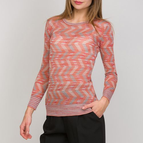 Pink Long Sleeve Wool Blend Top - M Missoni - Modalova