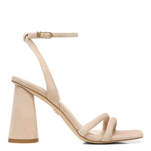 Cappucino Kia Suede Leather Heeled Sandals - Sam Edelman - Modalova