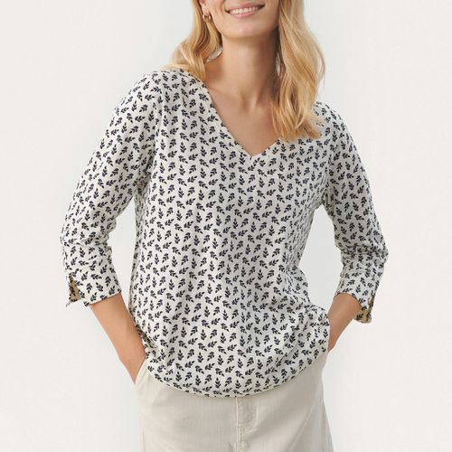 Navy Printed Riekes Top - Part Two - Modalova