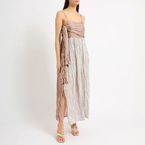 Nude Crinkle Midi Dress - Emporio Armani - Modalova