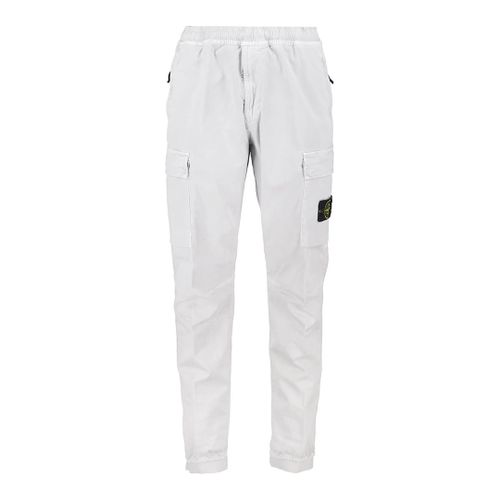 Cream Cotton Blend Trousers - Stone Island - Modalova