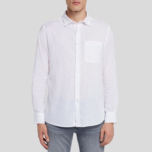 White One Pocket Linen Blend Shirt - 7 For All Mankind - Modalova