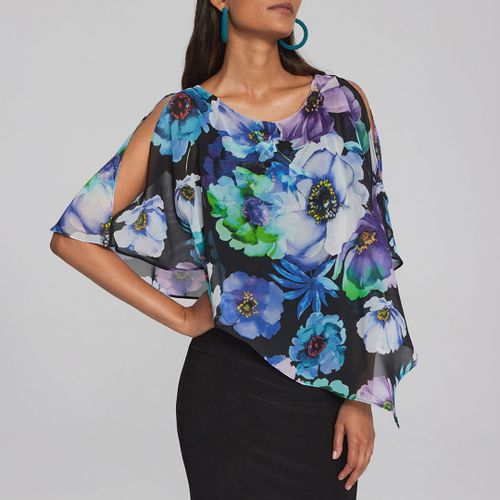 Black & Purple Shawl Dress - Joseph Ribkoff - Modalova