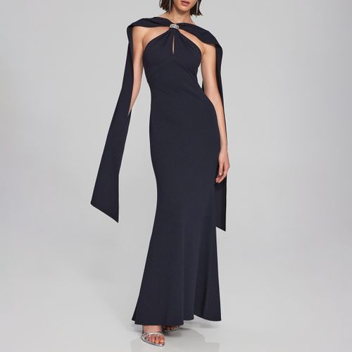 Navy Dramatic Shawl Gown - Joseph Ribkoff - Modalova