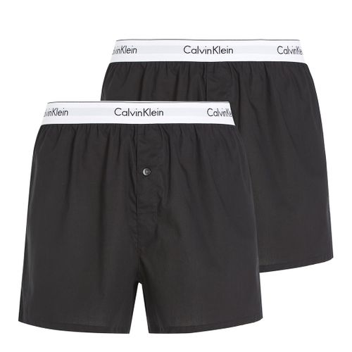 BLACK/BLACK BOXER SLIM 2PK - Calvin Klein - Modalova