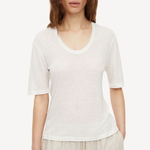 White Amaringa Linen Blend T-shirt - By Malene Birger - Modalova