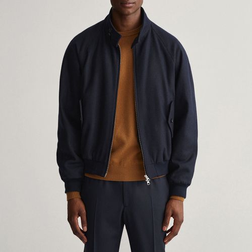 Navy Harrington Wool Blend Jacket - Gant - Modalova