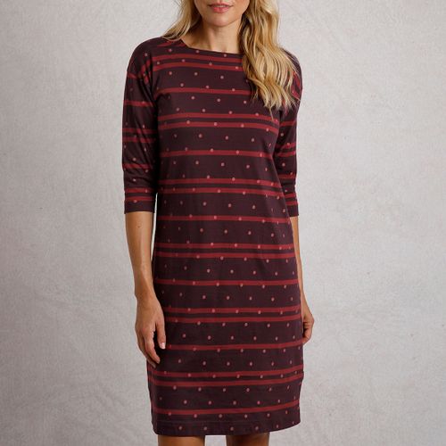 Burgundy Amria Cotton Dress - Weird Fish - Modalova