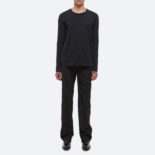 Black Long Sleeve Cotton T-Shirt - HELMUT LANG - Modalova