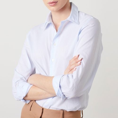 Pale Blue Tailored Fit Cotton Shirt - Thomas Pink - Modalova