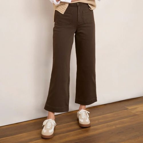 Brown Allie Flare Cropped Jean - Wyse - Modalova